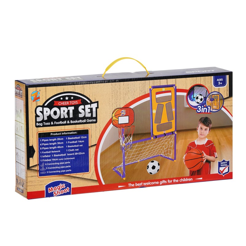 Set 3 in 1 - Fußball, Basketball und Frisbee GT