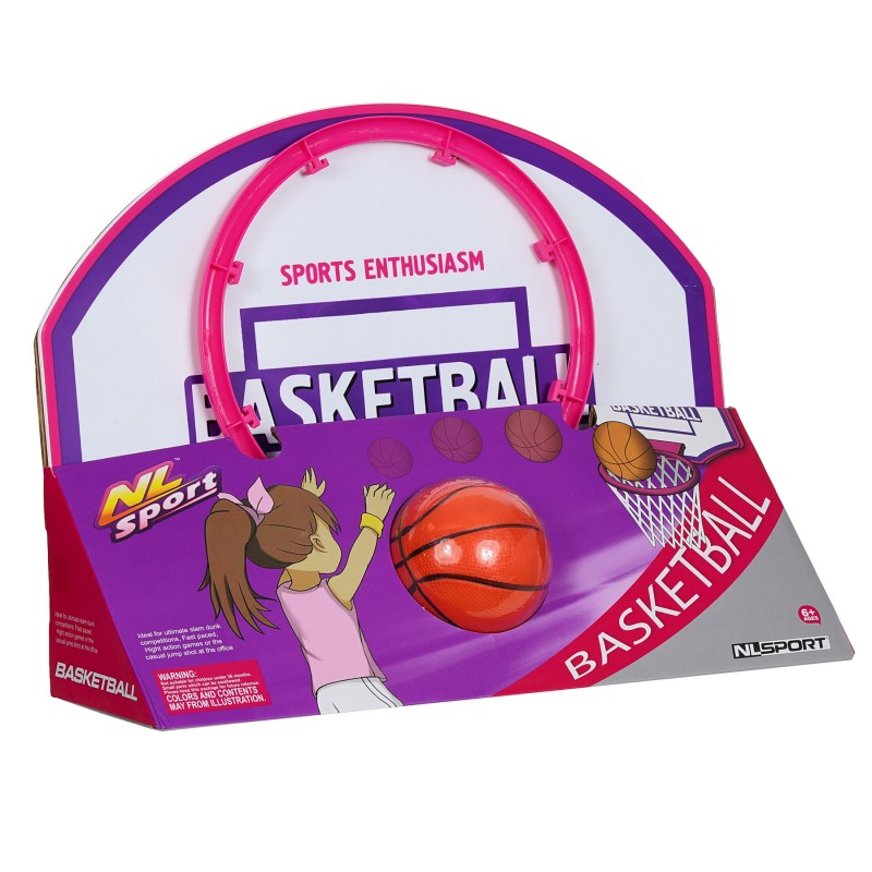 Basketballwandbrett mit Ball und Pumpe, 13,2" GT