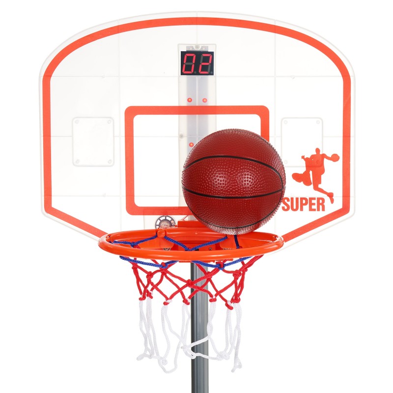 Electronic basketball hoop, adjustable 94 - 167 cm. King Sport