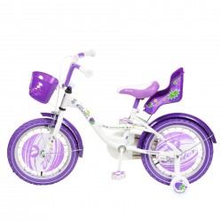 Bicicleta pentru copii BLACKBERRY 16"", mov, cu roți auxiliare Venera Bike 42251 2