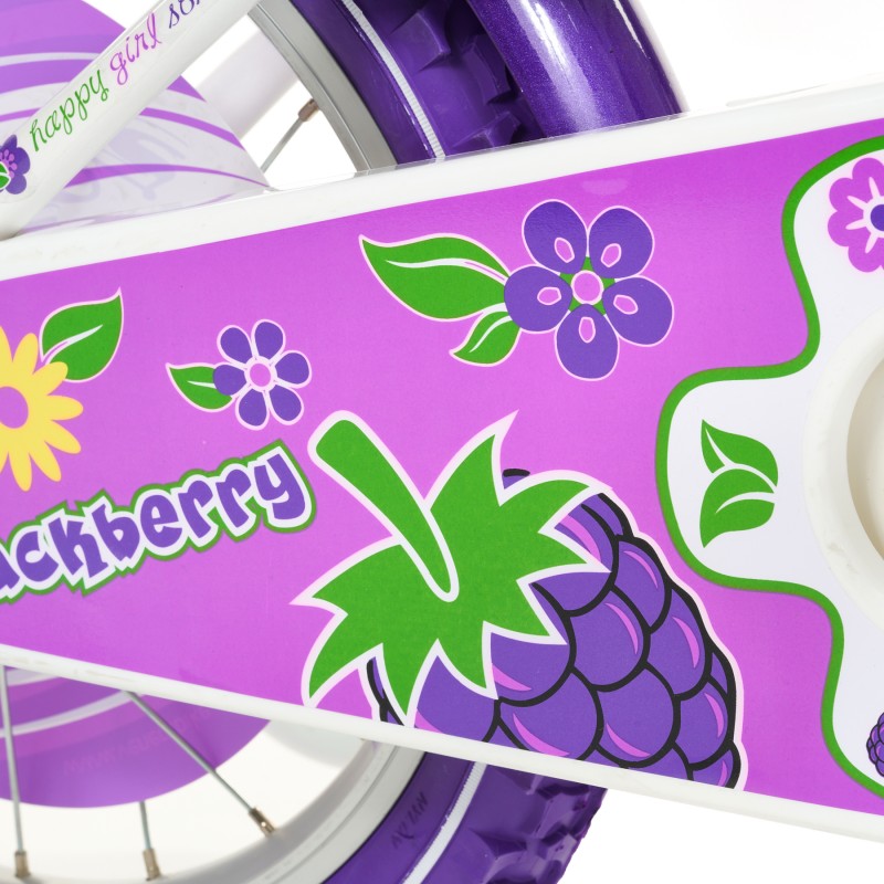 Children's bicycle BLACKBERRY 16", purple, with auxiliary wheels Venera Bike