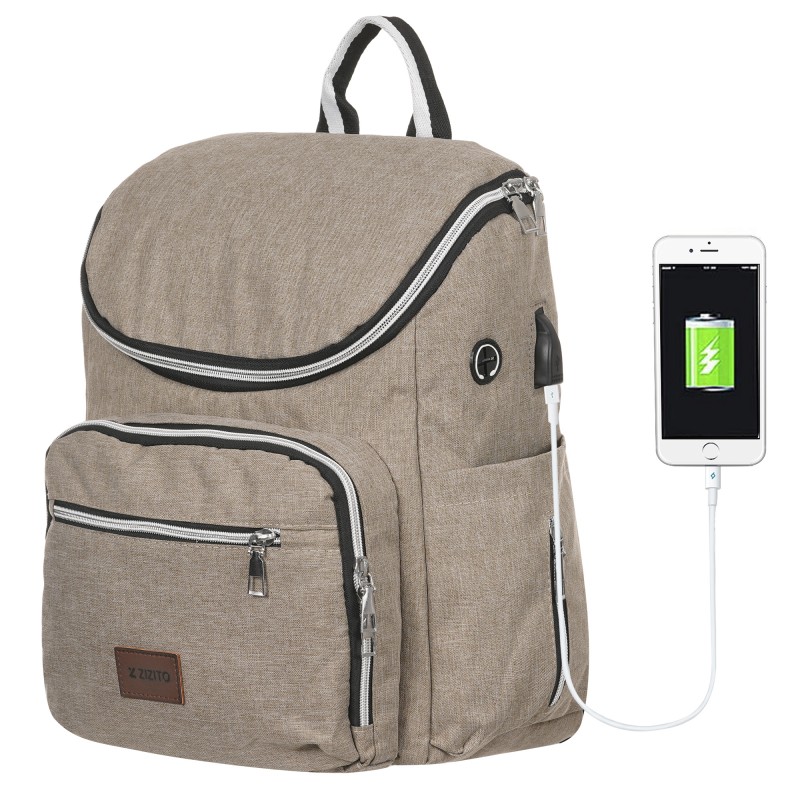 ZIZITO Kinderwagenrucksack - Beige