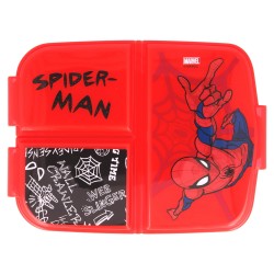 Cutie alimentară cu trei compartimente, SPIDERMAN, roșu Stor 42755 