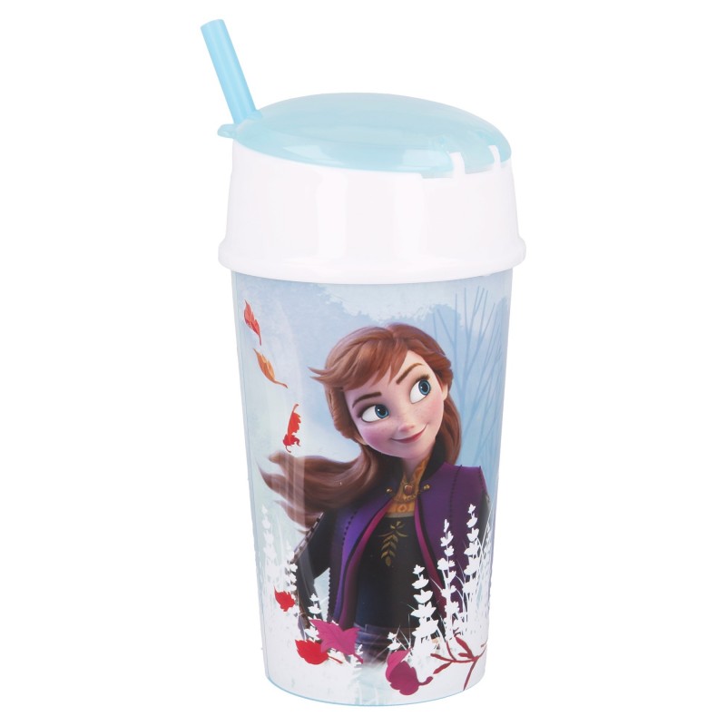 Mug with straw and lid FROZEN, 400 ml. Stor