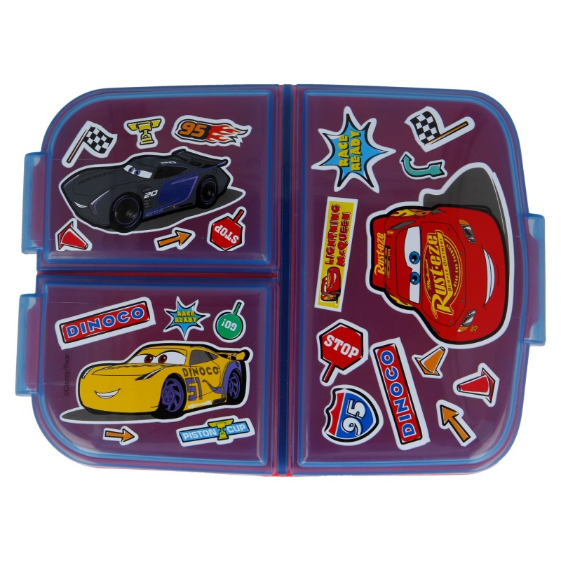 Food box with three compartments CARS Stor