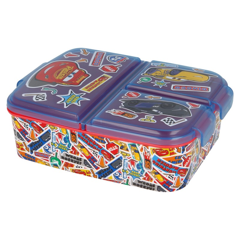 Food box with three compartments CARS Stor