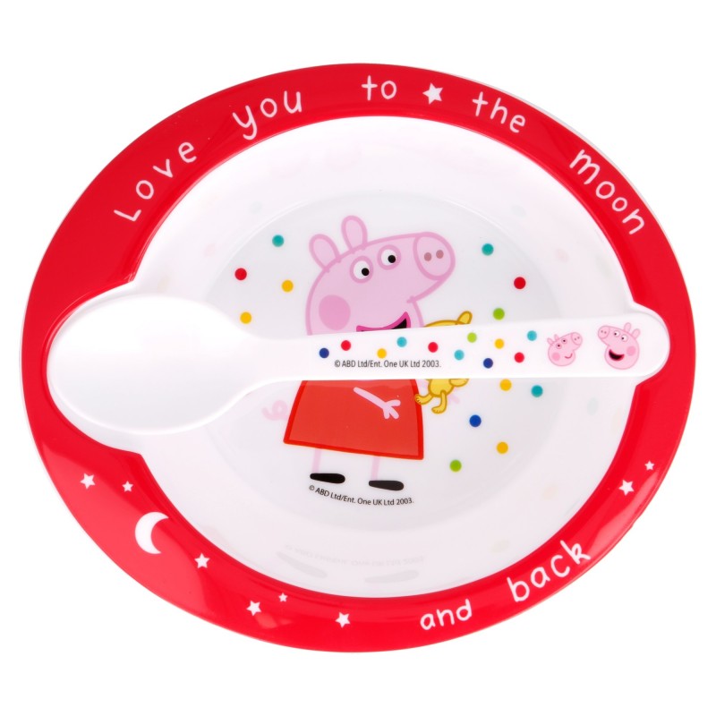 Set castron si lingura, PEPPA PIG Stor