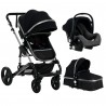 Combined stroller ZIZITO Fontana II 3-in-1, blue - Black