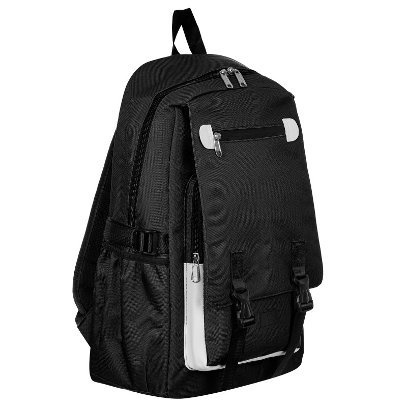 Backpack with built-in USB port, dark blue ZIZITO