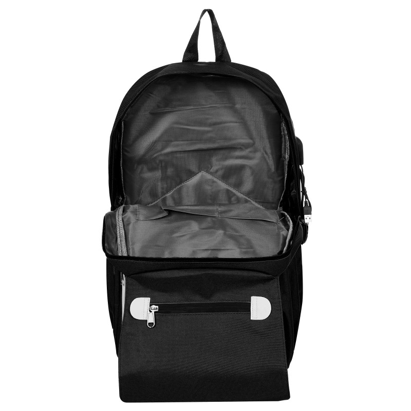 Backpack with built-in USB port, dark blue | Blue | Zizito.com