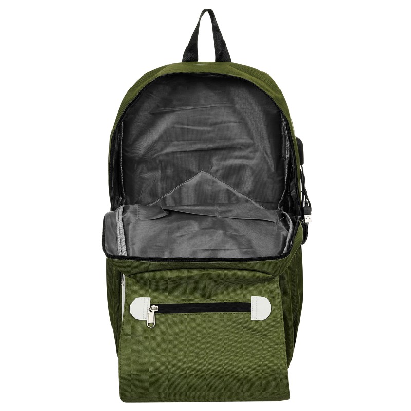 Rucksack mit integriertem USB-Anschluss, dunkelblau ZIZITO