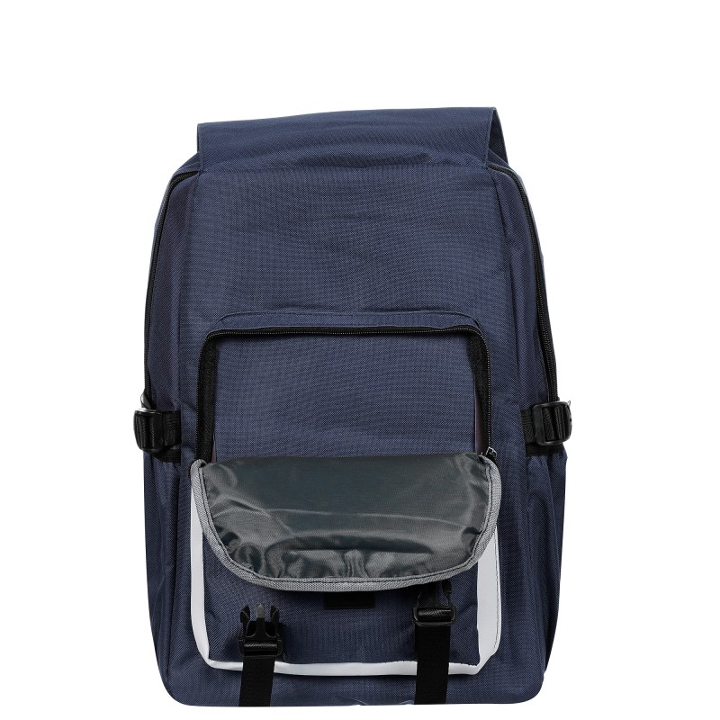 Backpack with built-in USB port, dark blue ZIZITO