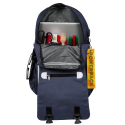 Rucksack mit integriertem USB-Anschluss, dunkelblau ZIZITO 42968 10