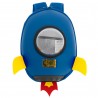 Childrens backpack with a rocket design - Blue