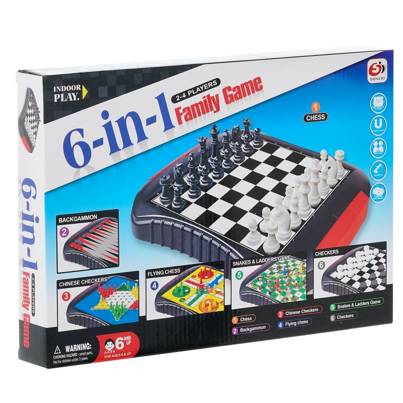 Children board game, 6 in 1 GT