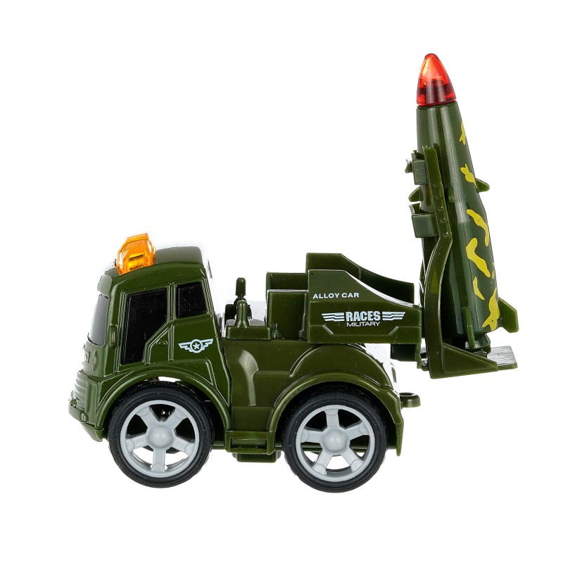 Children pull back military truck, 4 pieces GT