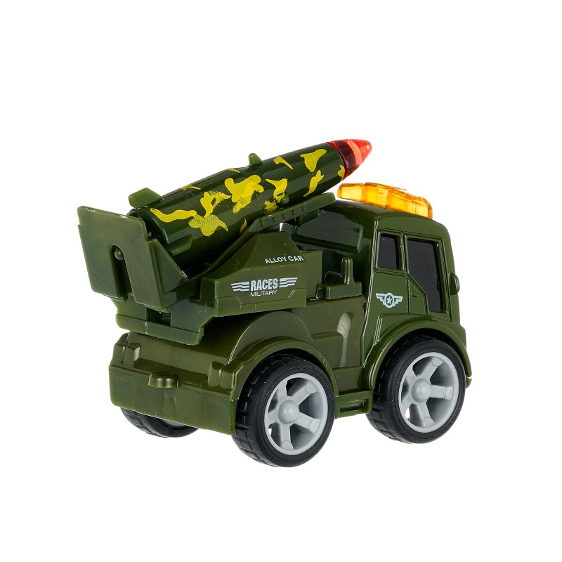 Children pull back military truck, 4 pieces GT