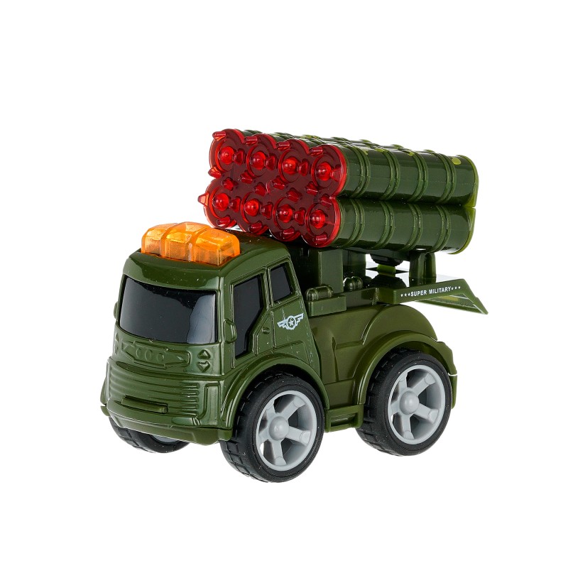 Children pull back military truck, 4 pieces GT