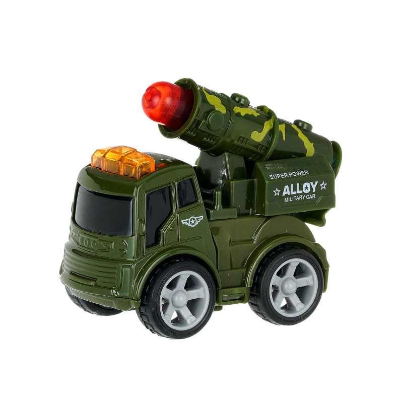 Children pull back military truck, 4 pieces GT