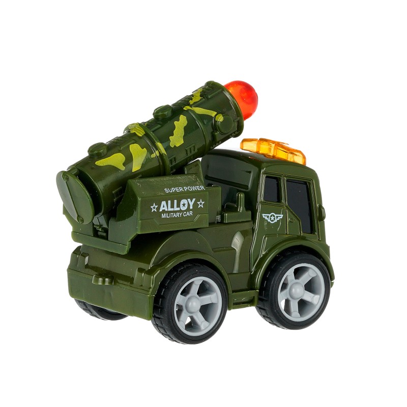 Children pull back military truck, 4 pieces GT