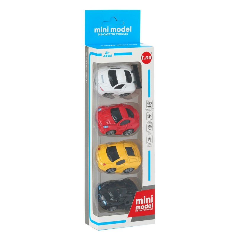 Children pull back cars, set of 4 pieces GT