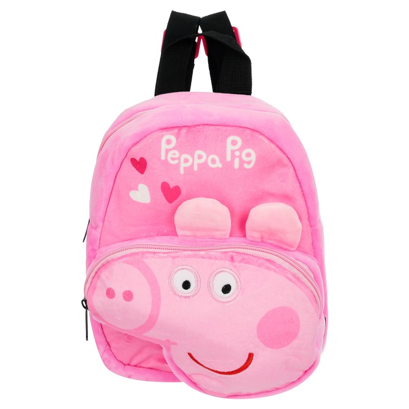 Βελούδινο σακίδιο πλάτης Peppa Pig για κορίτσι, ροζ Peppa pig