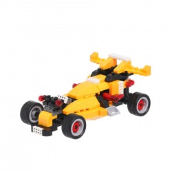 Constructor masina de curse F1 galbena cu 132 de piese Banbao 43419 