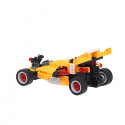 Constructor masina de curse F1 galbena cu 132 de piese Banbao 43420 2