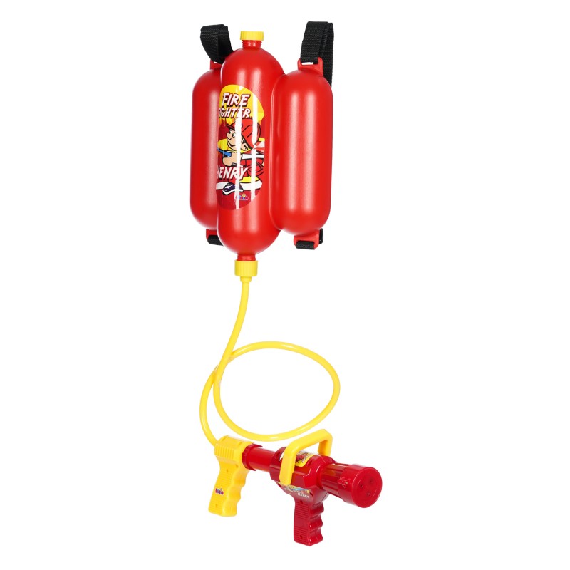 Theo Klein 8932 Firefighter Henry Water Spray I With water spray function and 2-litre tank I Can be carried like a backpack I Dimensions: 31 cm x 21 cm x 9 cm I Toy for children aged 3 years and up Klein