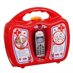 Theo Klein 4350 Arztkoffer mit Handy | Robuster Koffer mit Stethoskop, Spritze und vielem mehr | Mit batteriebetriebenem Handy mit Sound | Maße: 27 cm x 24 cm x 10 cm | Spielzeug für Kinder ab 3 Jahren Theo Klein 44378 