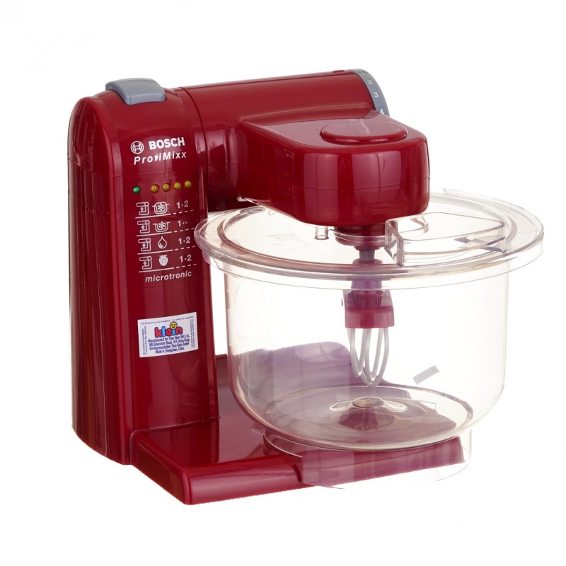 Theo Klein 9556 Bosch Food Processor I Battery-powered food processor with 2 speed settings I Dimensions: 20 cm x 22 cm x 20 cm I Toy for children aged 3 years and up BOSCH