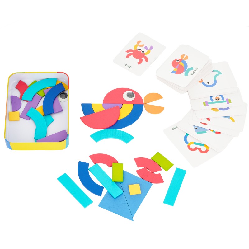 Shapes puzzle - 36 pieces WOODEN