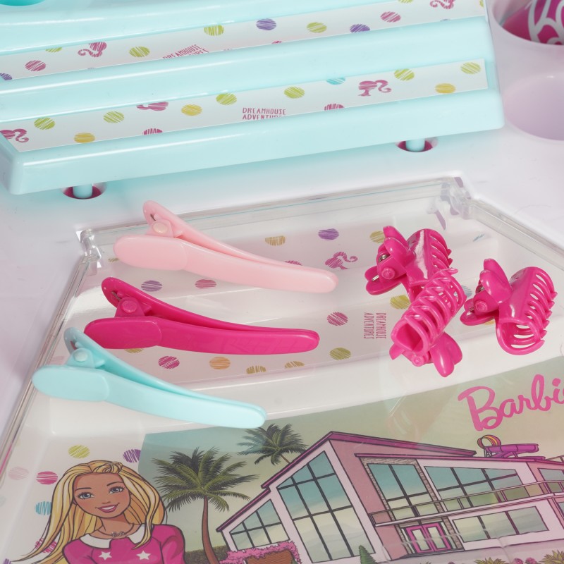 Studio de frumusețe Barbie cu funcție de lumină și sunet cu accesorii Barbie