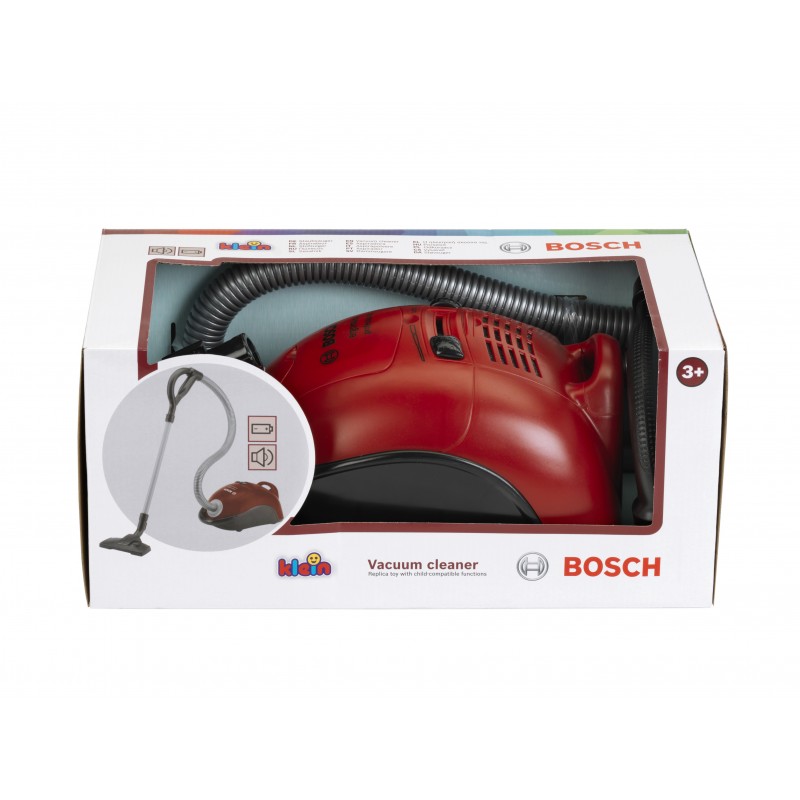 Theo Klein 6828 Bosch Vacuum Cleaner I Exact replica of the original I With battery-powered suction and sound function I Dimensions: 19 cm x 25 cm x 74 cm I Toy for children aged 3 years and up BOSCH