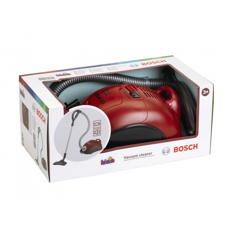 Theo Klein 6828 Bosch Vacuum Cleaner I Exact replica of the original I With battery-powered suction and sound function I Dimensions: 19 cm x 25 cm x 74 cm I Toy for children aged 3 years and up BOSCH