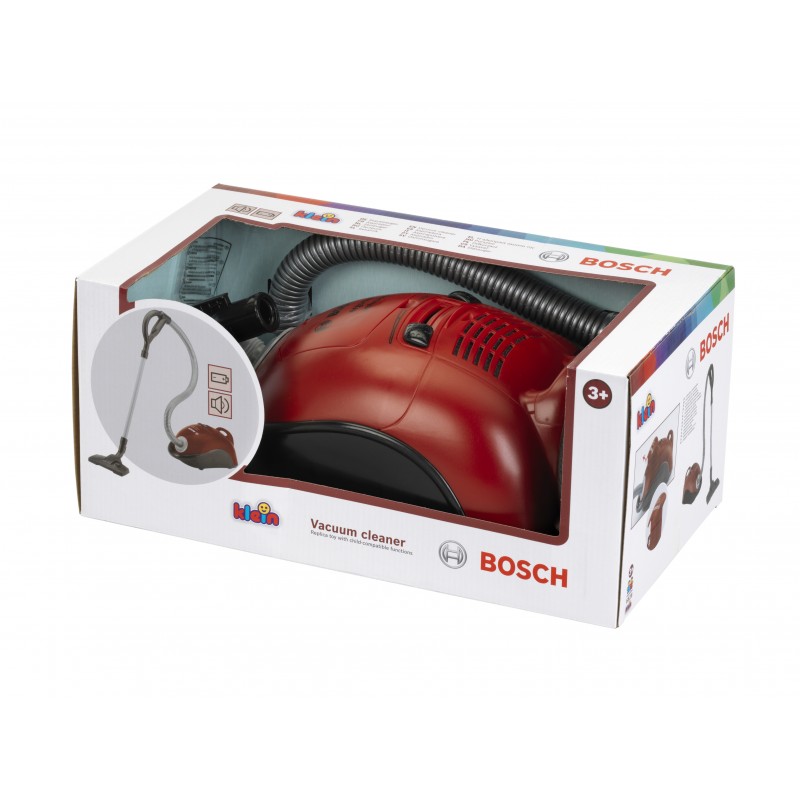 Theo Klein 6828 Bosch Vacuum Cleaner I Exact replica of the original I With battery-powered suction and sound function I Dimensions: 19 cm x 25 cm x 74 cm I Toy for children aged 3 years and up BOSCH