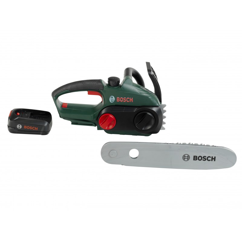 Theo Klein 8399 Bosch Chain Saw I Child-friendly, authentic replica of the original I Battery-powered saw with light and sound effects I Toy for children aged 3 years and up BOSCH