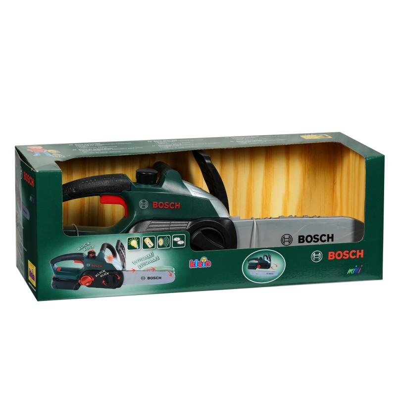 Theo Klein 8399 Bosch Chain Saw I Child-friendly, authentic replica of the original I Battery-powered saw with light and sound effects I Toy for children aged 3 years and up BOSCH