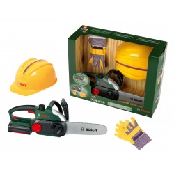 Bosch Werker-Set, Robuste Kettensäge mit Licht und Sound, Hochwertiger Helm und Arbeitshandschuhe für Rollenspiele BOSCH 47300 2