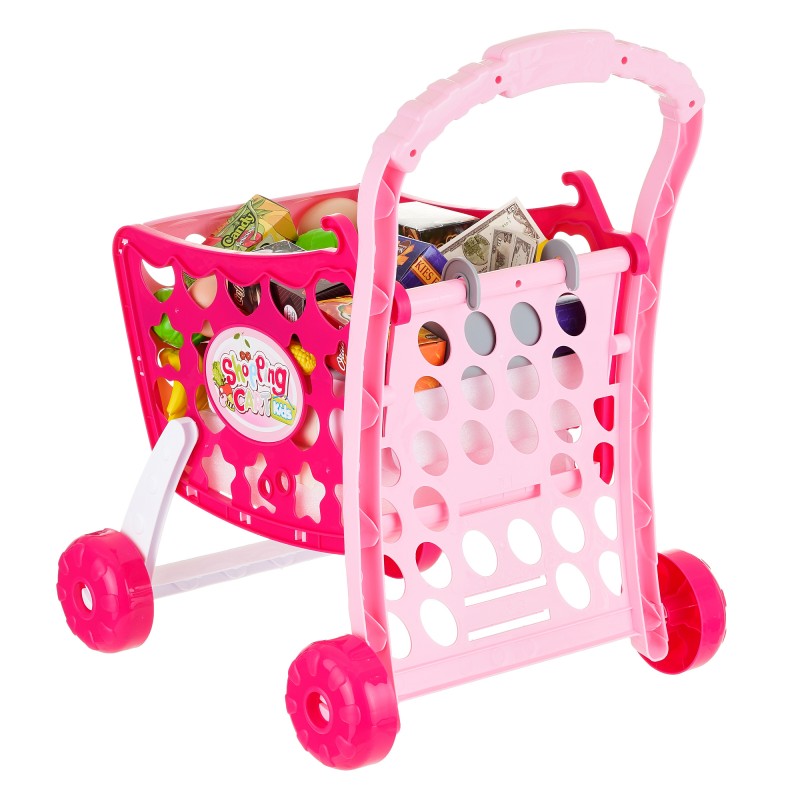 Coș de cumpărături cu produse Shopping Cart Kids TG