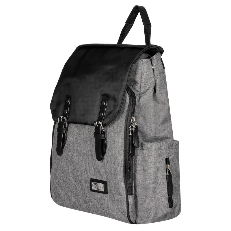 2-in-1 Kinderwagentasche und Rucksack, Grey Melange, HD06B Feeme