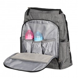 2-in-1 Kinderwagentasche und Rucksack, Grey Melange, HD06B Feeme 47558 8