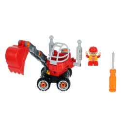 Constructor Red Excavator, 22 buc Banbao 47987 