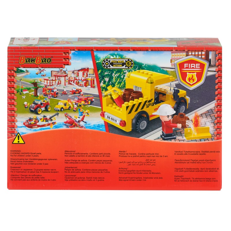 Constructor Fire Truck, 105 pieces Banbao