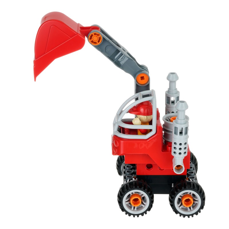 Constructor Red Excavator, 22 pieces Banbao