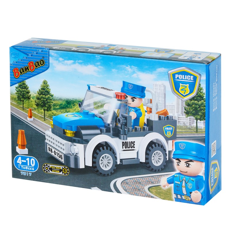 Construction set Police SUV, 125 pcs. Banbao