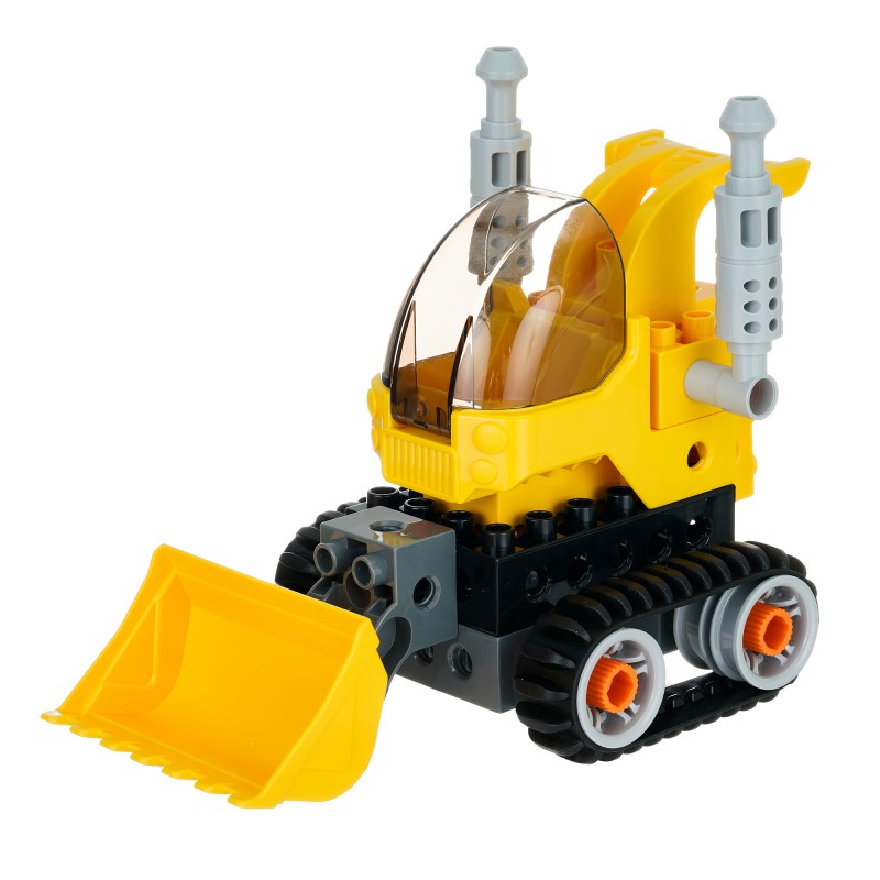 Set de constructii buldozer, 19 piese Banbao