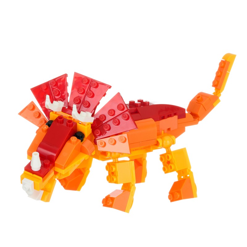 Constructor orange dinosaur, 125 pcs. Banbao