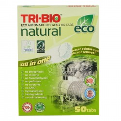 NATURAL ECO AUTOMATIC DISHWASHER TABS, 50 TABS Tri-Bio 48266 2