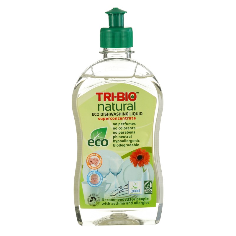 Detergent eco natural de vase Tri-Bio, super concentrat, 0.42l Tri-Bio